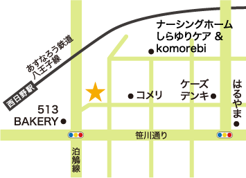 神経リハビリセンターしらゆりケアの周辺地図